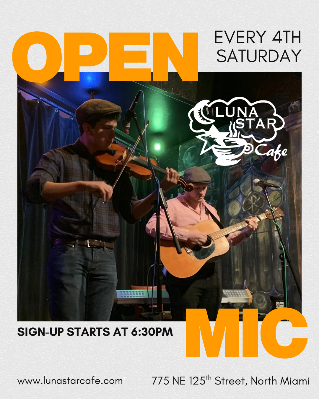 OPEN MIC NIGHT - SIGN UP STARTS 6:30PM!